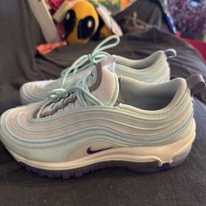 Nike Air Max 97 Teal Tint Purple Rare Women Running Shoes Size 7.5